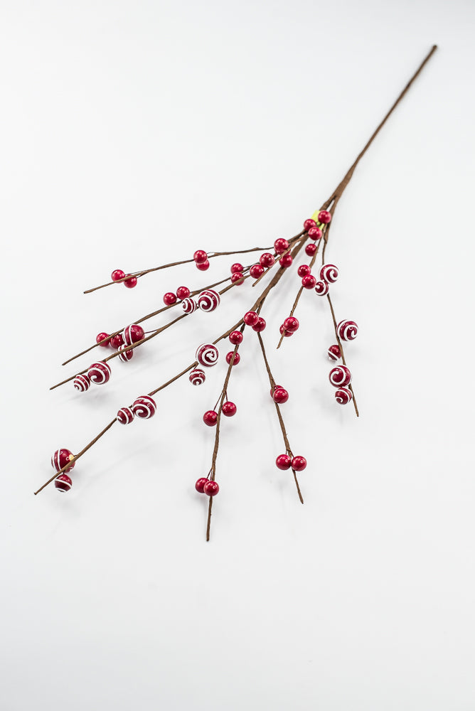 Artificial Red Berry Spray - 26.5"