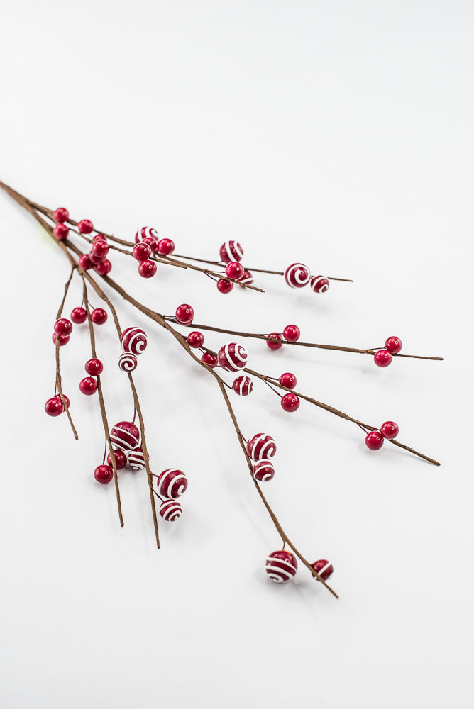 Artificial Red Berry Spray - 26.5"