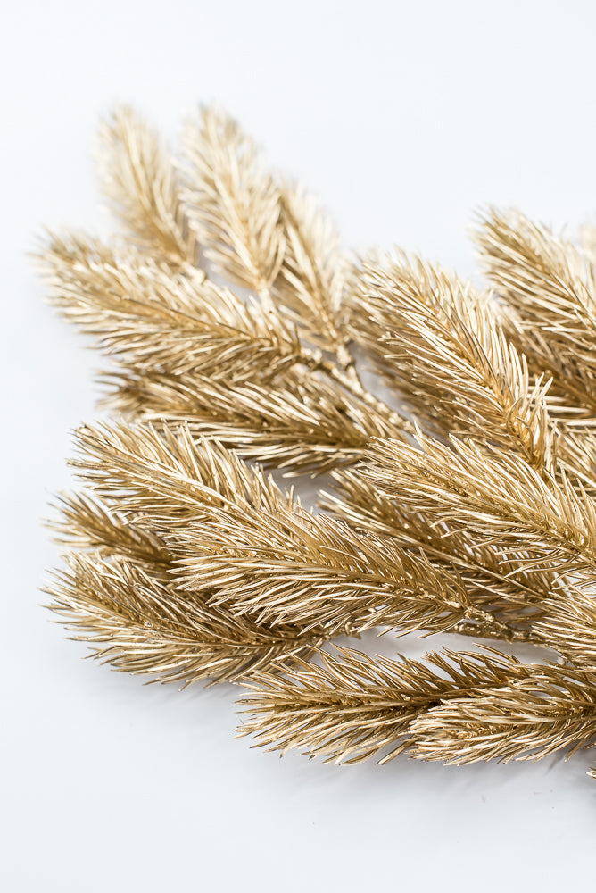 Artificial Gold Pine Spray - 25"