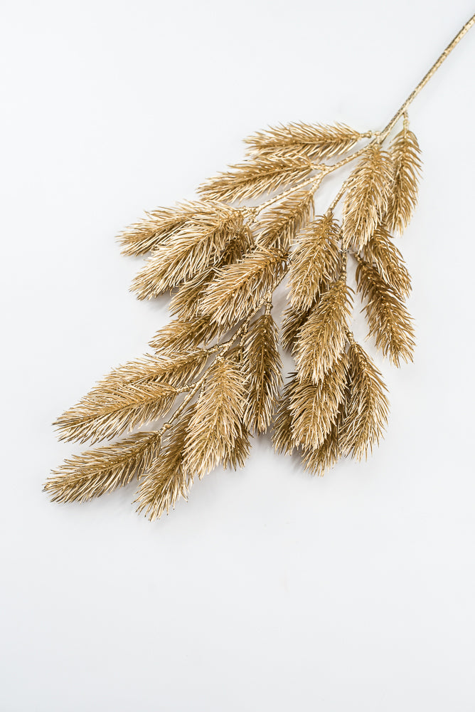 Artificial Gold Pine Spray - 25"