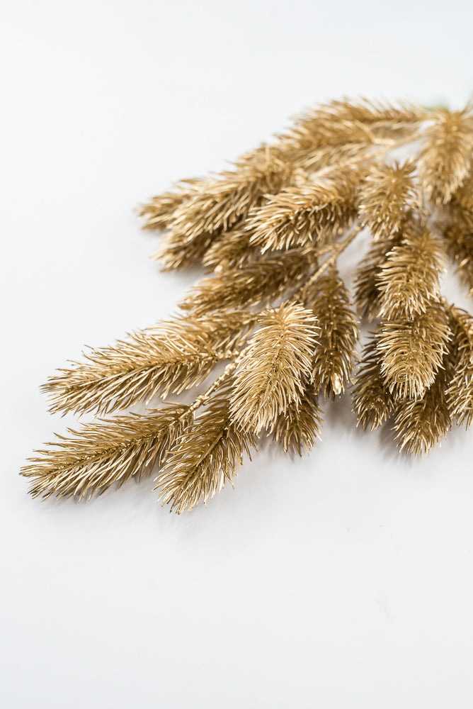 Artificial Gold Pine Spray - 25"