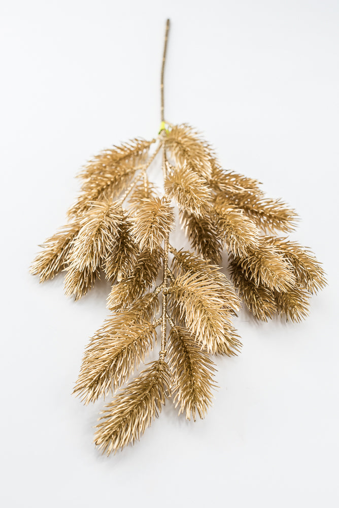 Artificial Gold Pine Spray - 25"