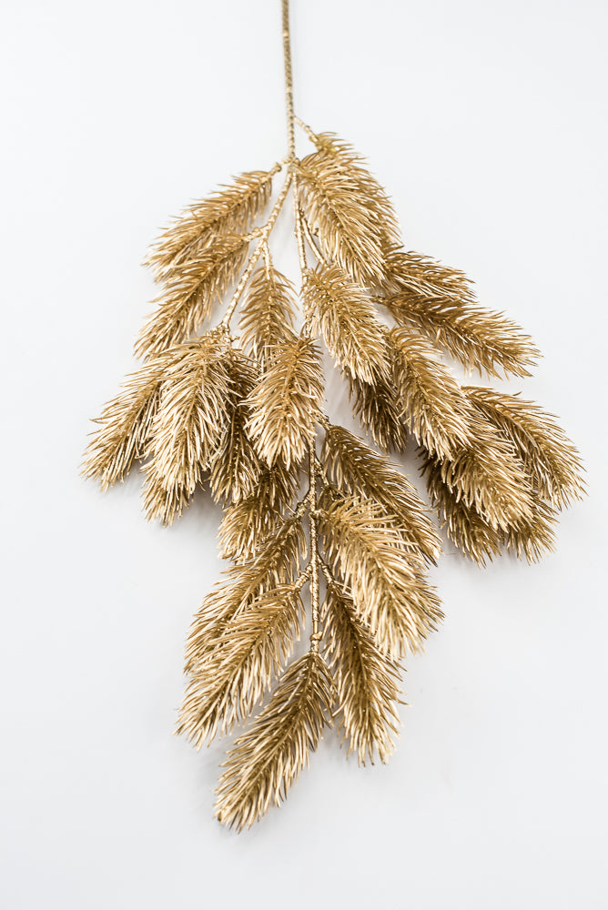 Artificial Gold Pine Spray - 25"