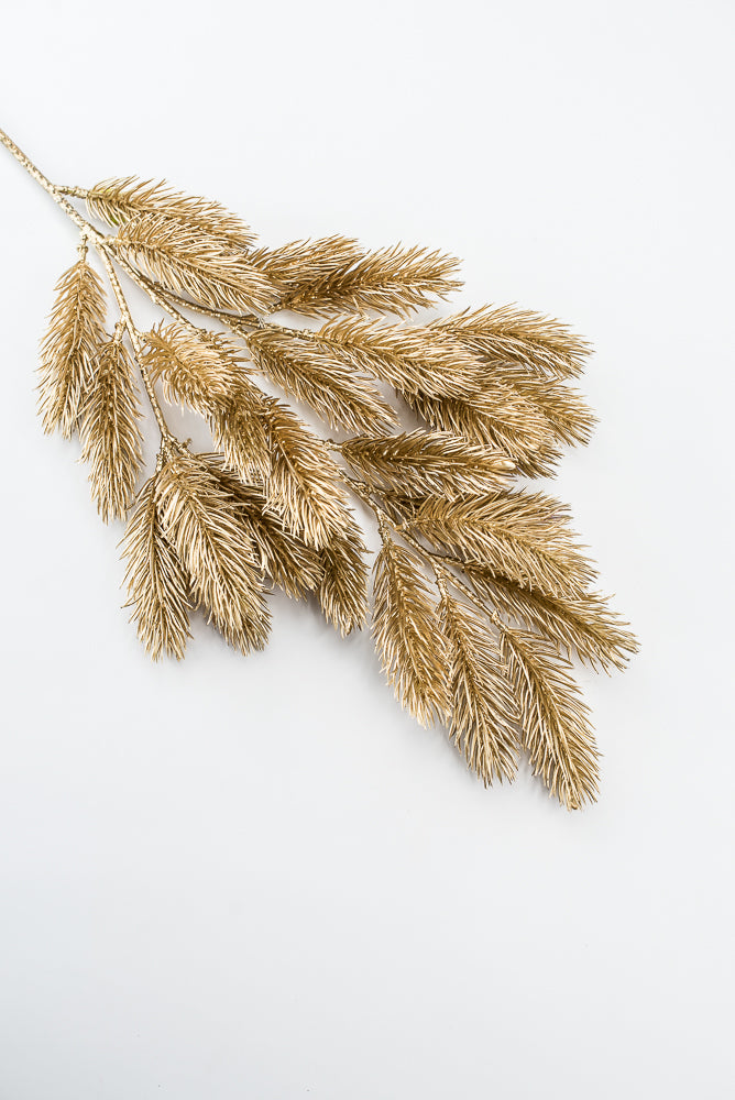 Artificial Gold Pine Spray - 25"