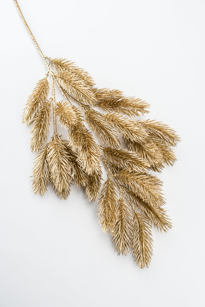 Artificial Gold Pine Spray - 25"