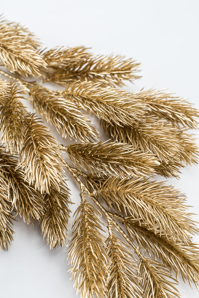 Artificial Gold Pine Spray - 25"