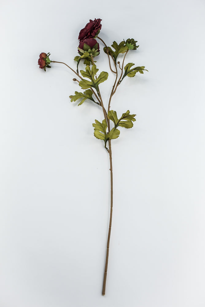 Artificial Ranunculus spray - dark red