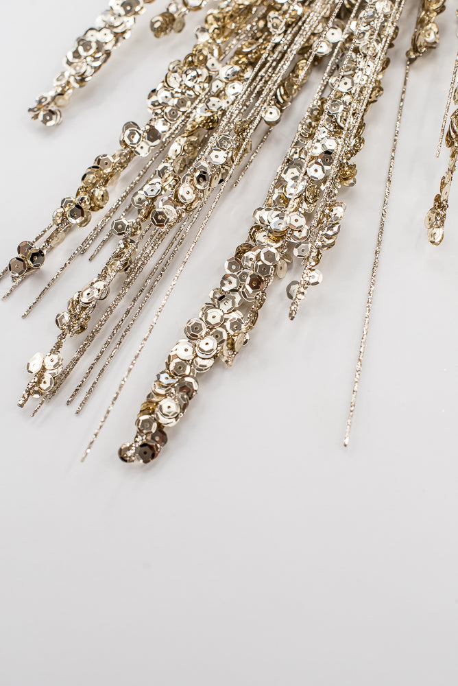 Artificial Champagne Glitter Spray - 34"