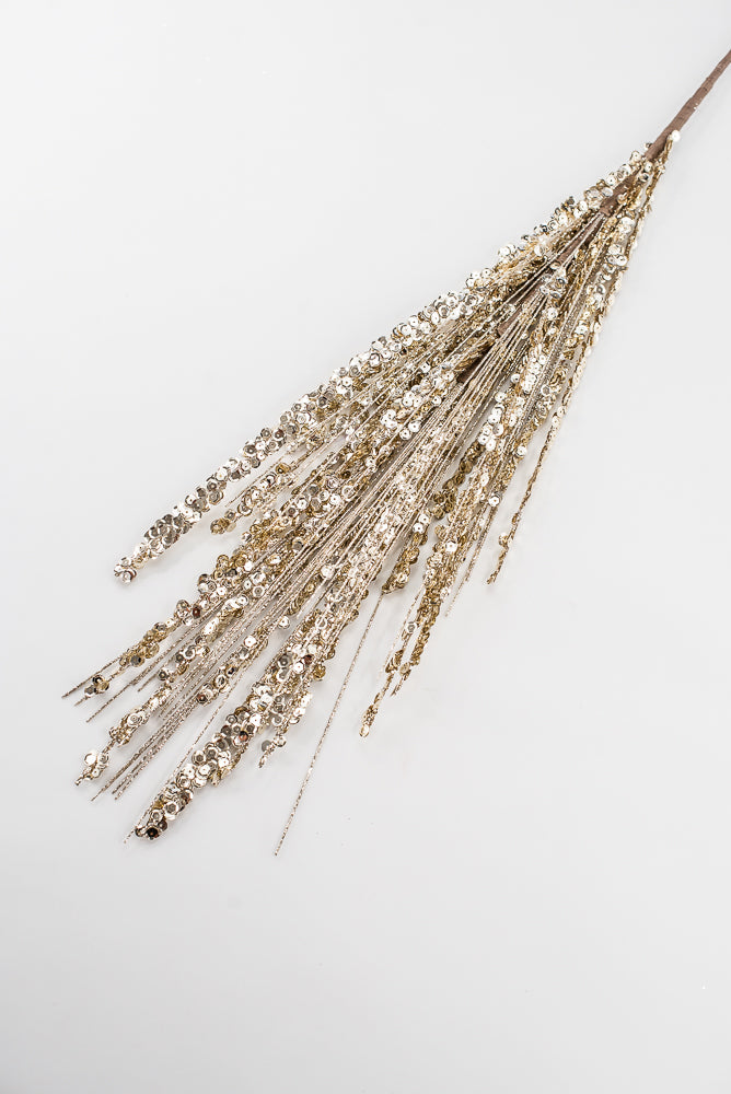 Artificial Champagne Glitter Spray - 34"