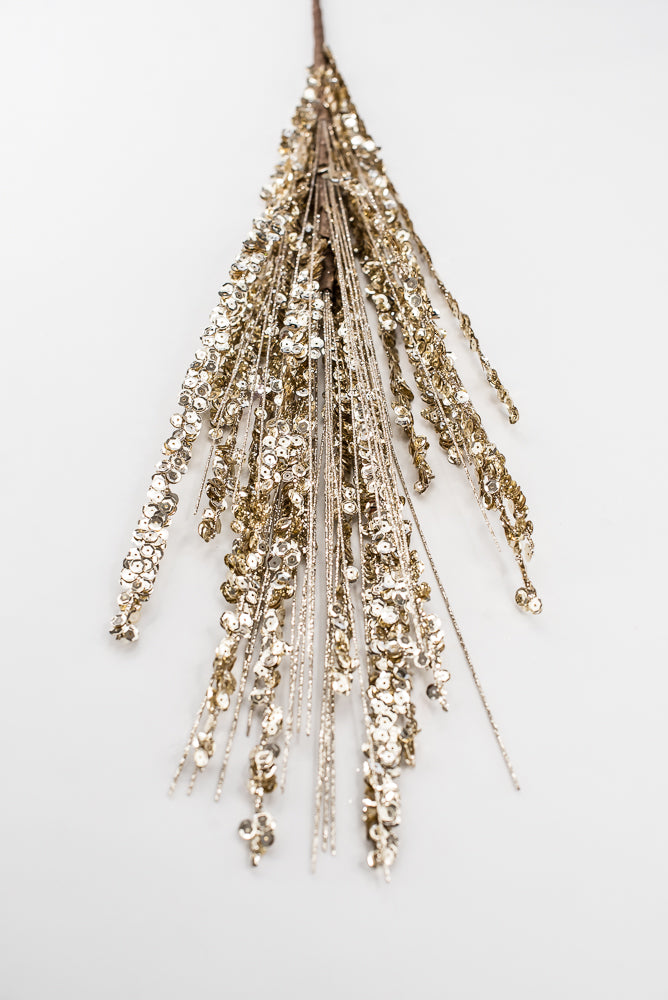 Artificial Champagne Glitter Spray - 34"