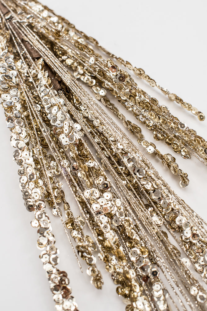 Artificial Champagne Glitter Spray - 34"