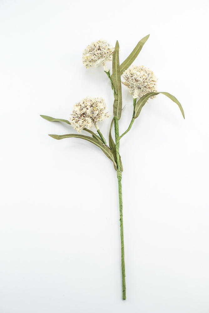 Snowball Hydrangeas Flower Spray - Beige