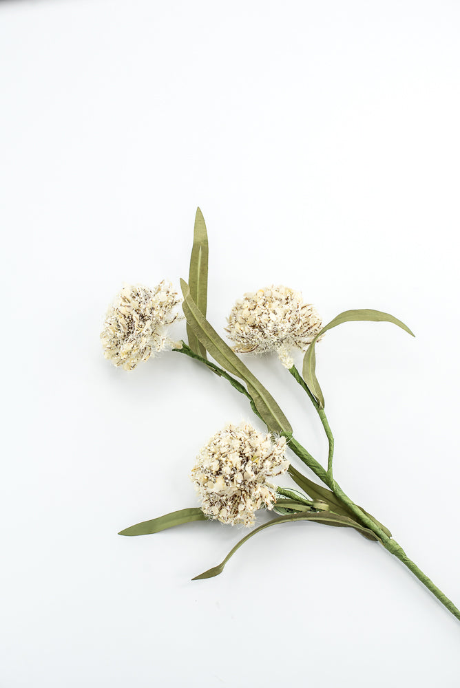 Snowball Hydrangeas Flower Spray - Beige