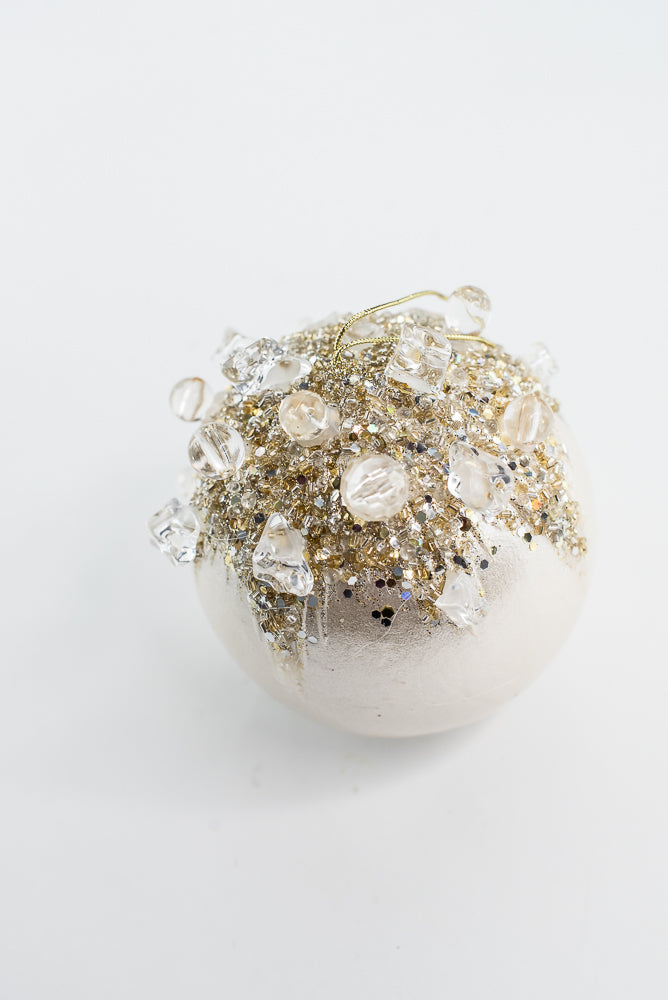 Pearl Crystal Bejeweled Ball - 5"