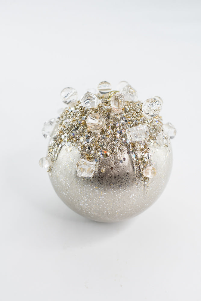 Platinum Crystal Bejeweled Ball - 5"