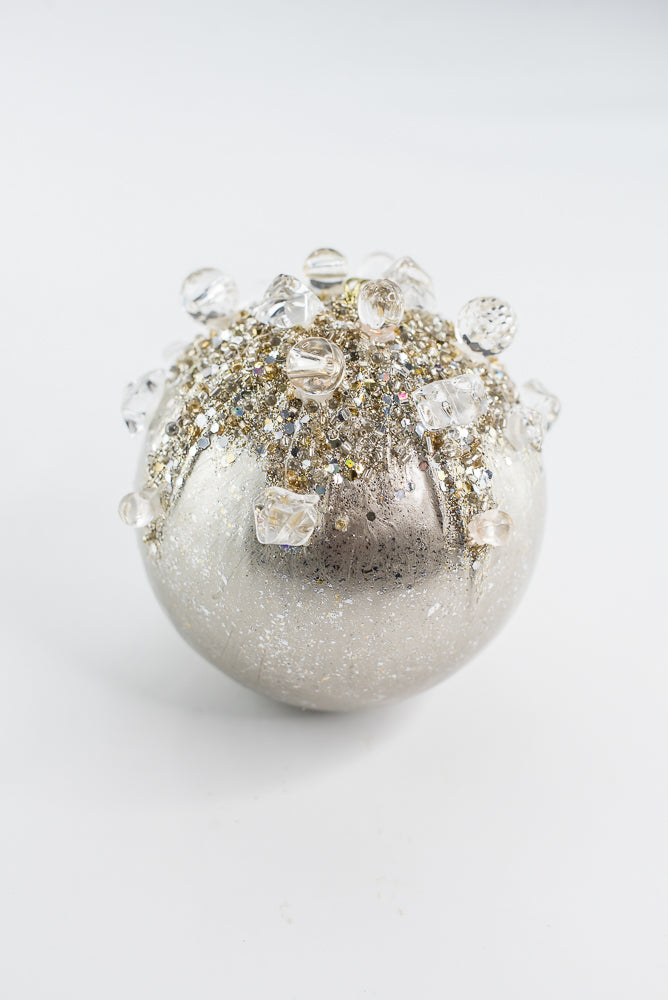 Platinum Crystal Bejeweled Ball - 5"
