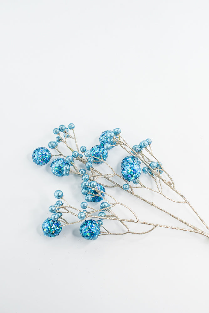 Blue Glitter Ball Spray - 23"