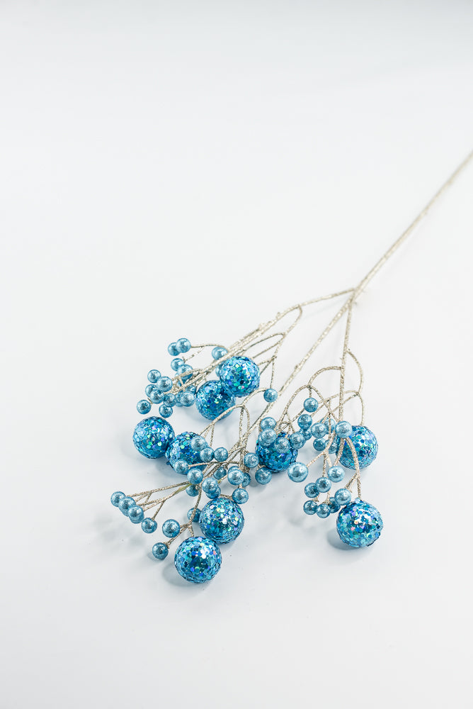 Blue Glitter Ball Spray - 23"