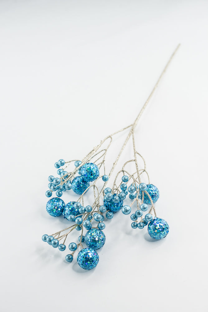 Blue Glitter Ball Spray - 23"