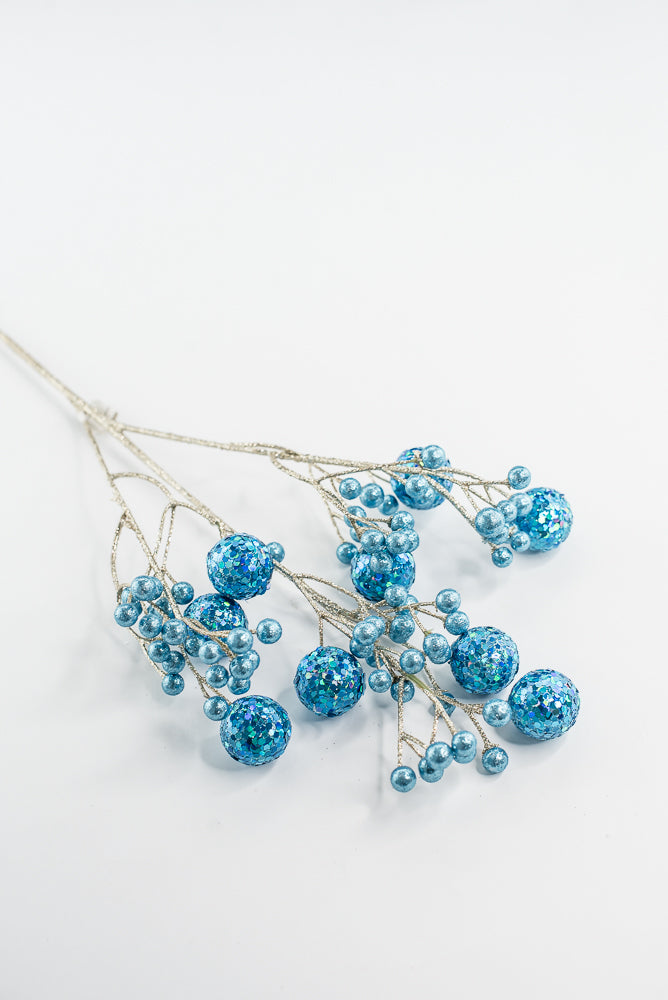 Blue Glitter Ball Spray - 23"