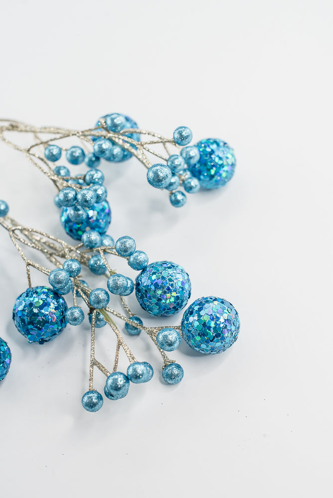 Blue Glitter Ball Spray - 23"