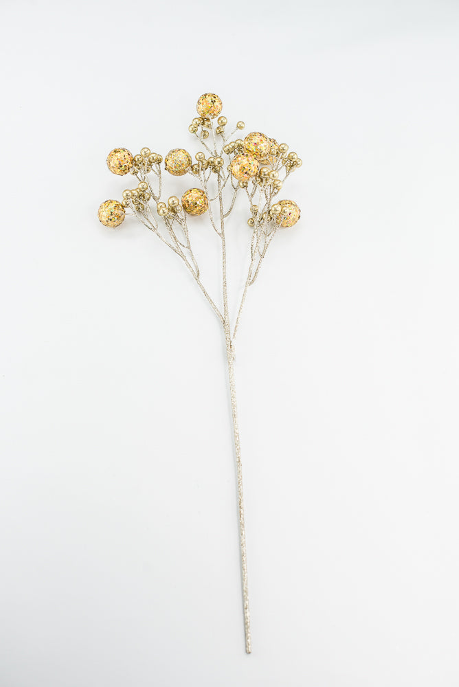 Gold Glitter Ball Spray - 23"