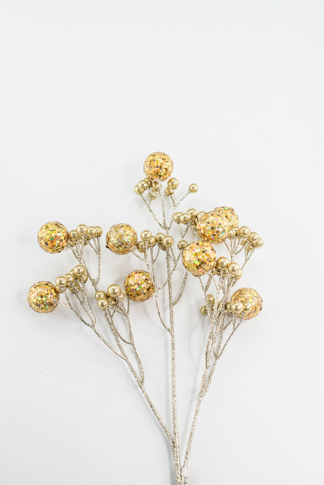 Gold Glitter Ball Spray - 23"