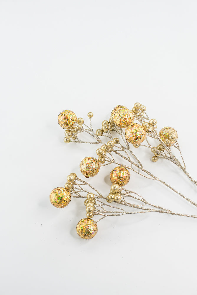 Gold Glitter Ball Spray - 23"