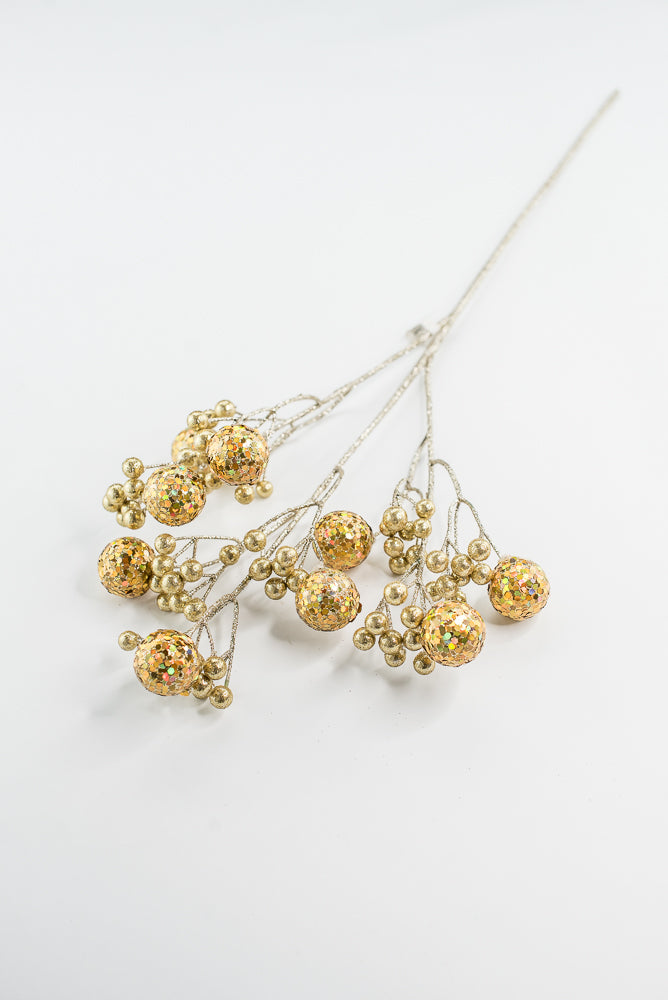 Gold Glitter Ball Spray - 23"