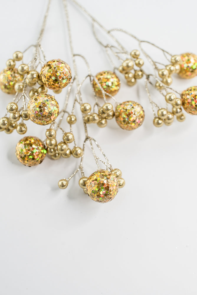 Gold Glitter Ball Spray - 23"