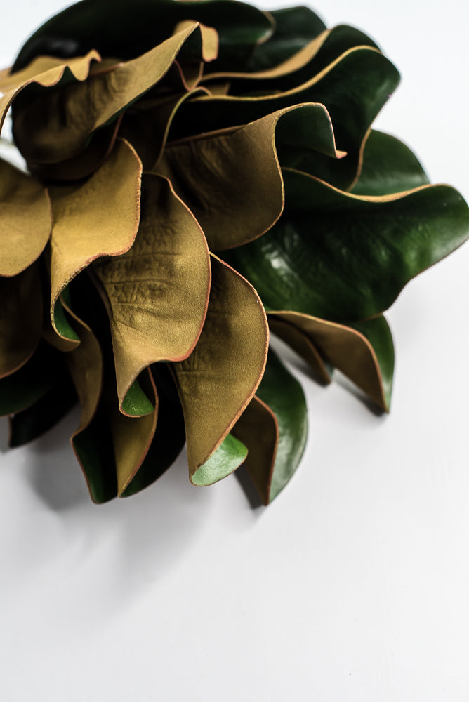 Green Magnolia Leaf Bush - 18"