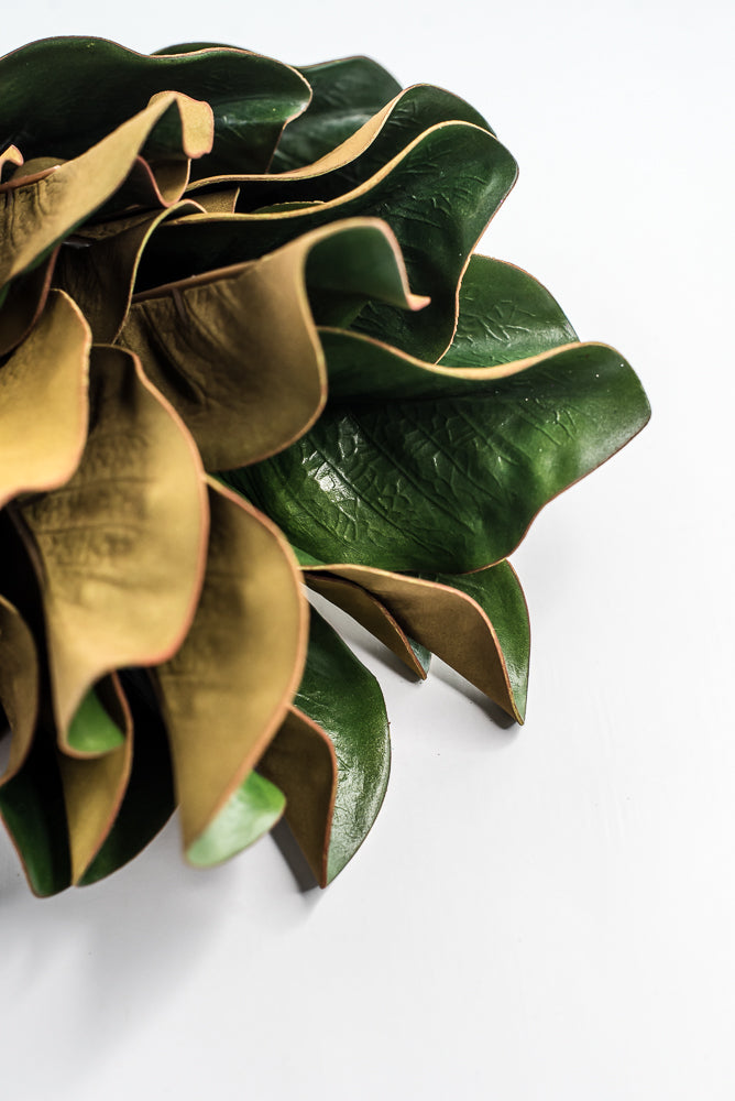 Green Magnolia Leaf Bush - 18"