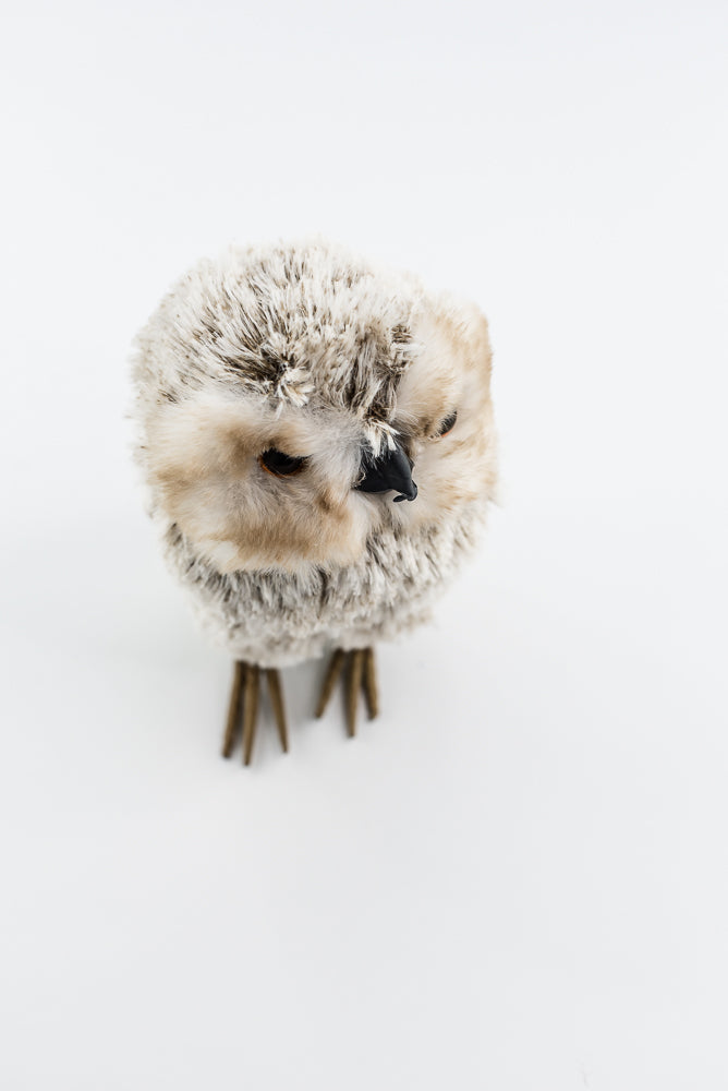 Furry Decor Owl Ornament