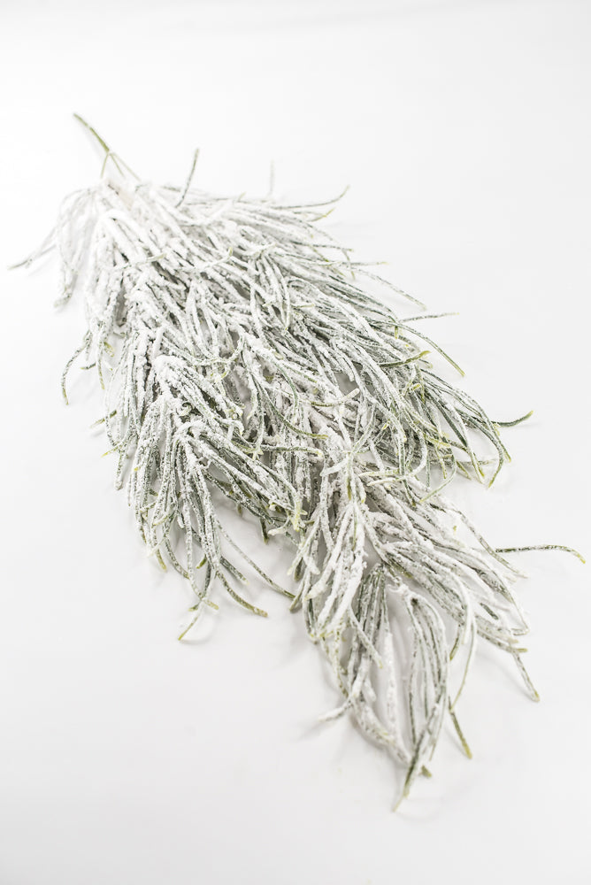 Artificial Green & Snowy Grass Hanging - 33.5"