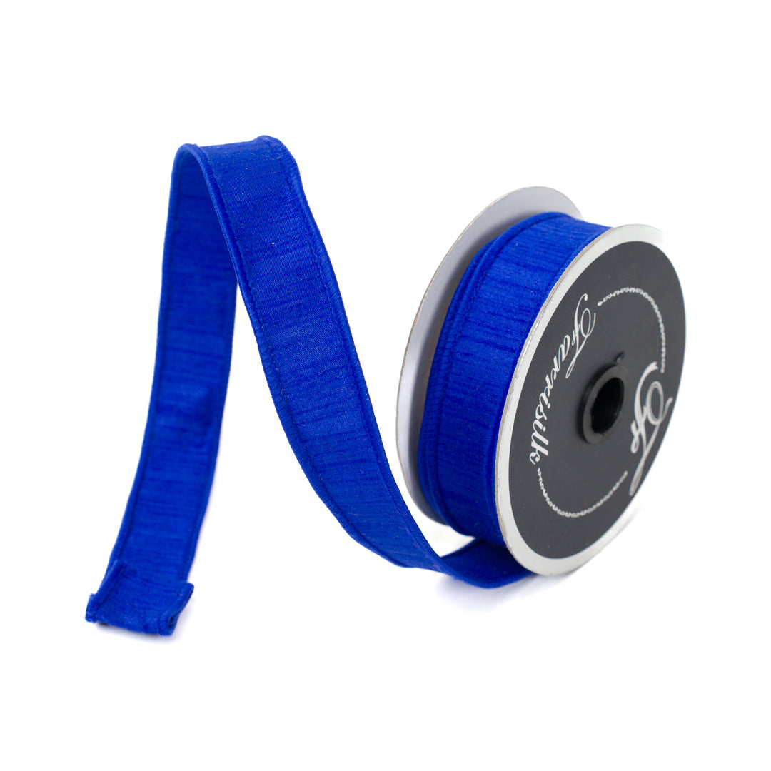 Farrisilk Royal Blue Dupion Wired Ribbon - 1"