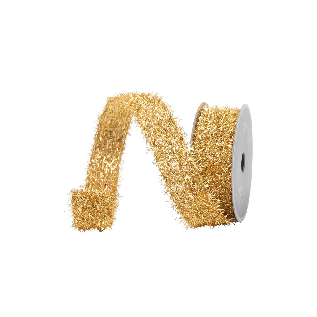 Farrisilk Gold Jazzy Wired Ribbon - 1.5"