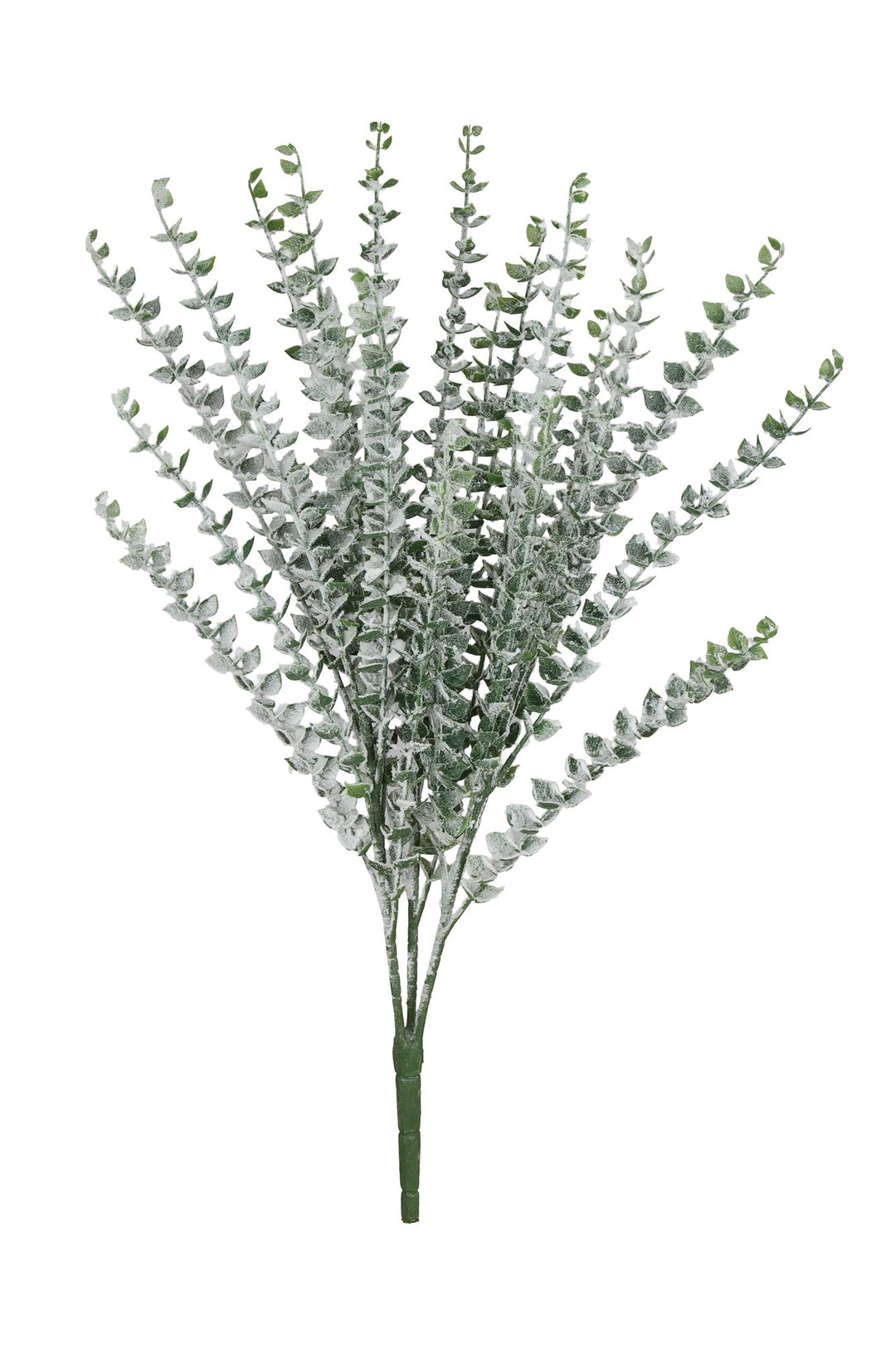 Artificial Green & White Snow Eucalyptus Bush - 26"