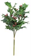 Artificial Green Burford Holly Berry Bundle - 18"