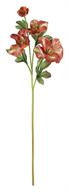 Artificial Red & Gold Glitter Helleborus Spray - 26"
