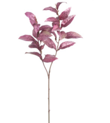 Fuchsia Plum Metallic Osmanthus Fragrans Leaf - 29"