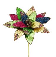 Artificial Multi Color Poinsettia Spray - 18"