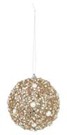 Artificial Rose & Pearl Ice  Ball Ornament
