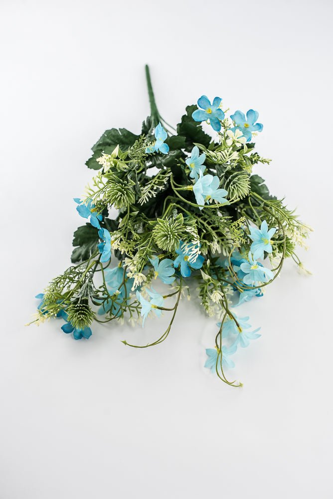 Aqua Blue Wildflower Bush - Greenery Market