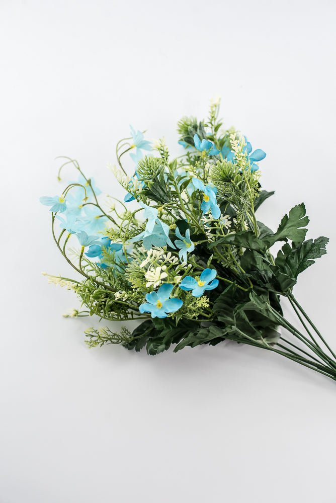 Aqua Blue Wildflower Bush - Greenery Market