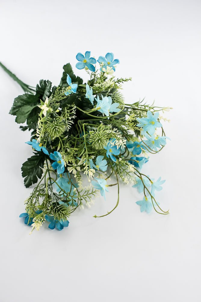 Aqua Blue Wildflower Bush - Greenery Market