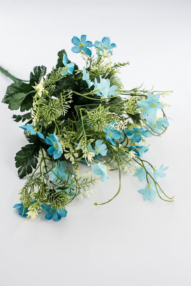 Aqua Blue Wildflower Bush - Greenery Market