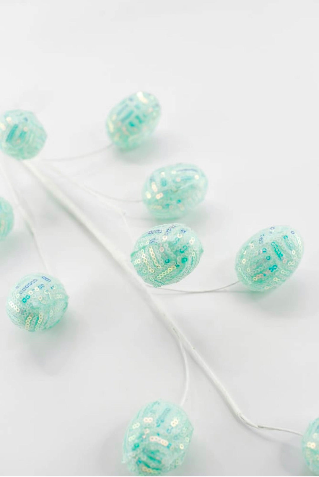 Aqua Sequins Easter Eggs Spray - 29" - Greenery Market40413-GN