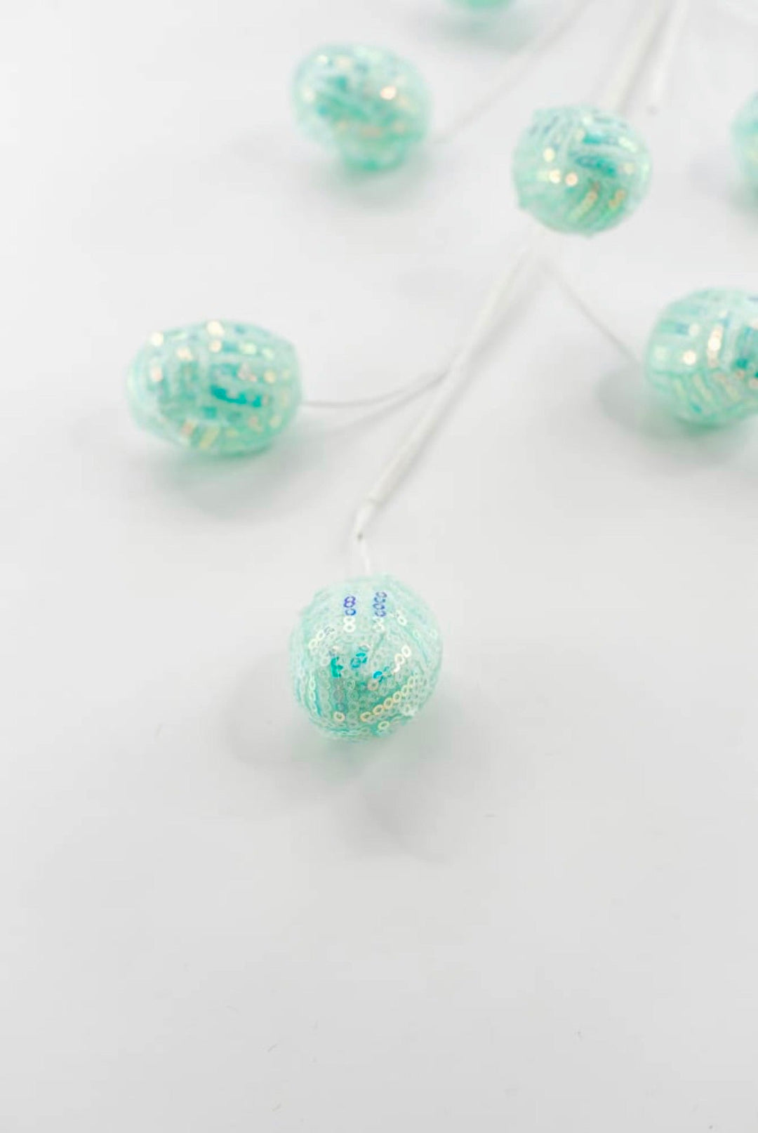Aqua Sequins Easter Eggs Spray - 29" - Greenery Market40413-GN