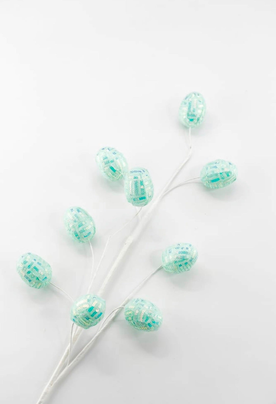 Aqua Sequins Easter Eggs Spray - 29" - Greenery Market40413-GN