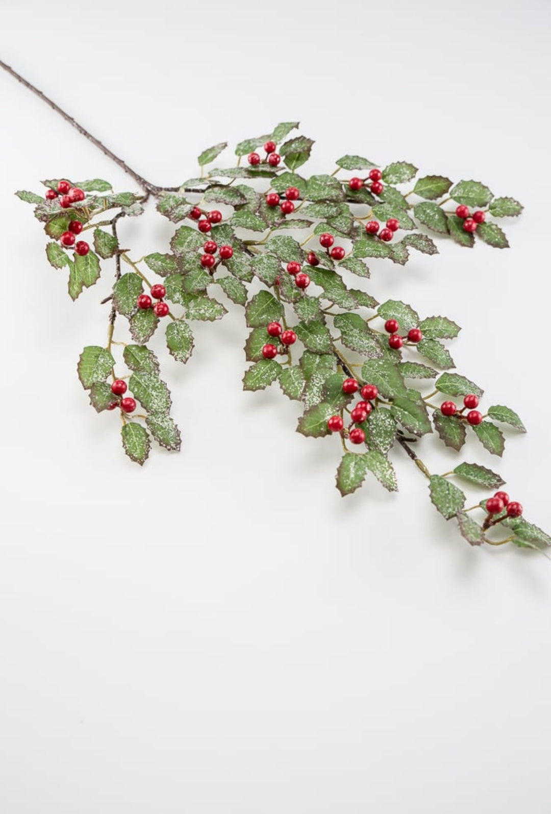 Arriving in August - Shimmered Holly spray - sign up for restock alerts - Greenery MarketArtificial Flora102548